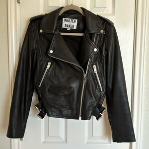 Black Leather biker jacket